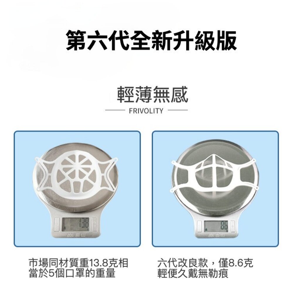 矽膠口罩支架6號袋裝 口罩支架 食品級矽膠 口罩專用 防脫妝 送禮-圖片-3