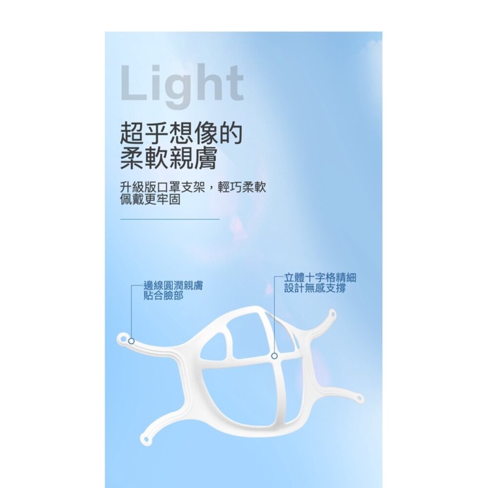 矽膠口罩支架6號袋裝 口罩支架 食品級矽膠 口罩專用 防脫妝 送禮-圖片-5
