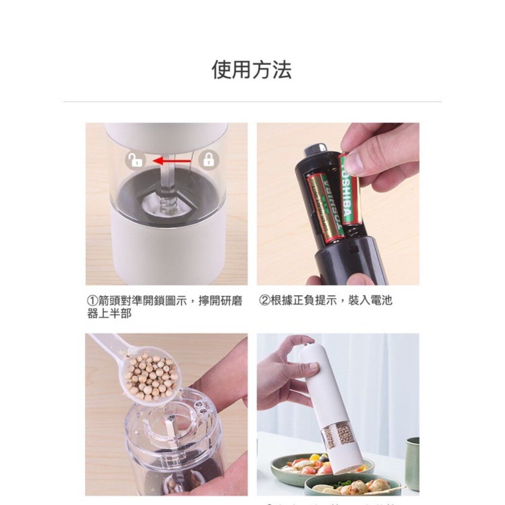 電動黑胡椒研磨器 玫瑰鹽研磨罐花椒磨碎機 香料研磨機 送禮-圖片-5