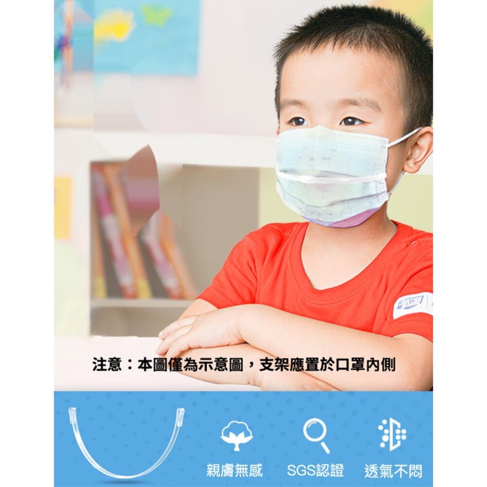 U型立體口罩支架袋裝 兒童口罩支架 開學 復工 防脫妝 防悶熱 運動專用 台灣現貨 送禮-圖片-1