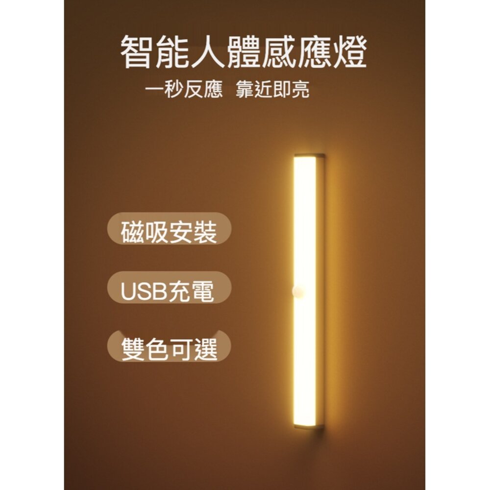 LED感應小夜燈 自動感應 免佈線 充電 衣櫃燈 走廊燈 LED感應燈 送禮-圖片-2