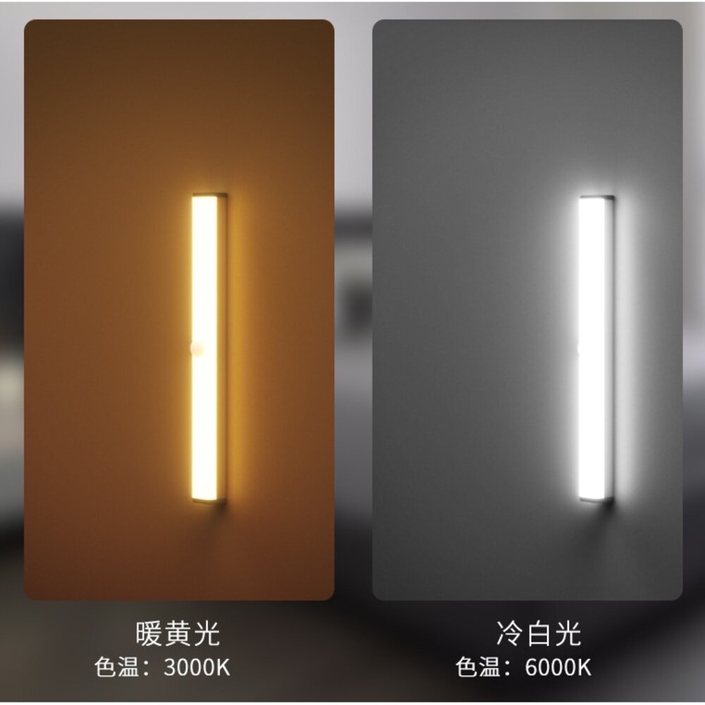 LED感應小夜燈 自動感應 免佈線 充電 衣櫃燈 走廊燈 LED感應燈 送禮-圖片-7
