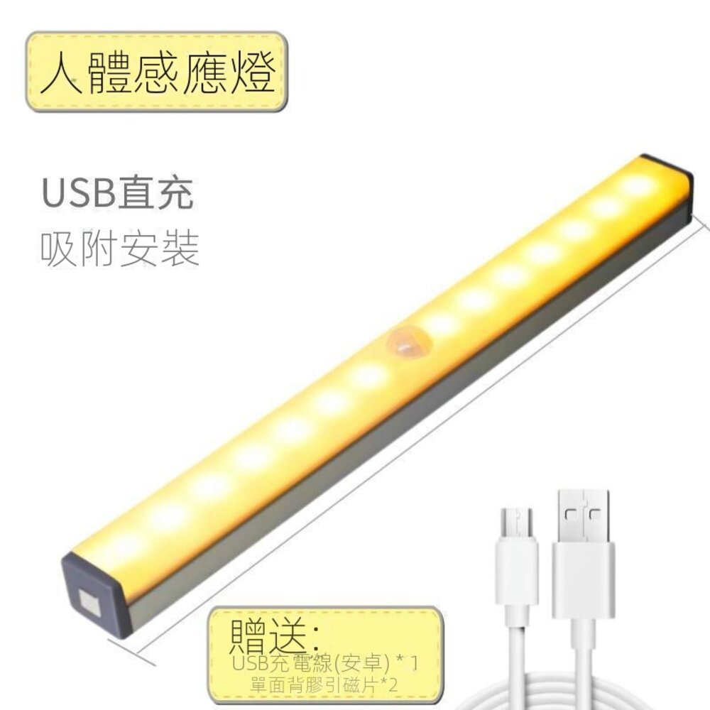 LED感應小夜燈 自動感應 免佈線 充電 衣櫃燈 走廊燈 LED感應燈 送禮-圖片-9