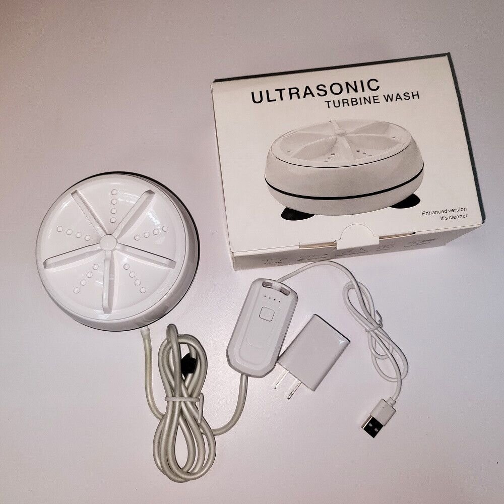 加強版迷你渦輪洗衣器 24W 超音波洗碗機 洗菜機 大馬力 出差旅行洗衣機 USB國際版 送禮-圖片-2