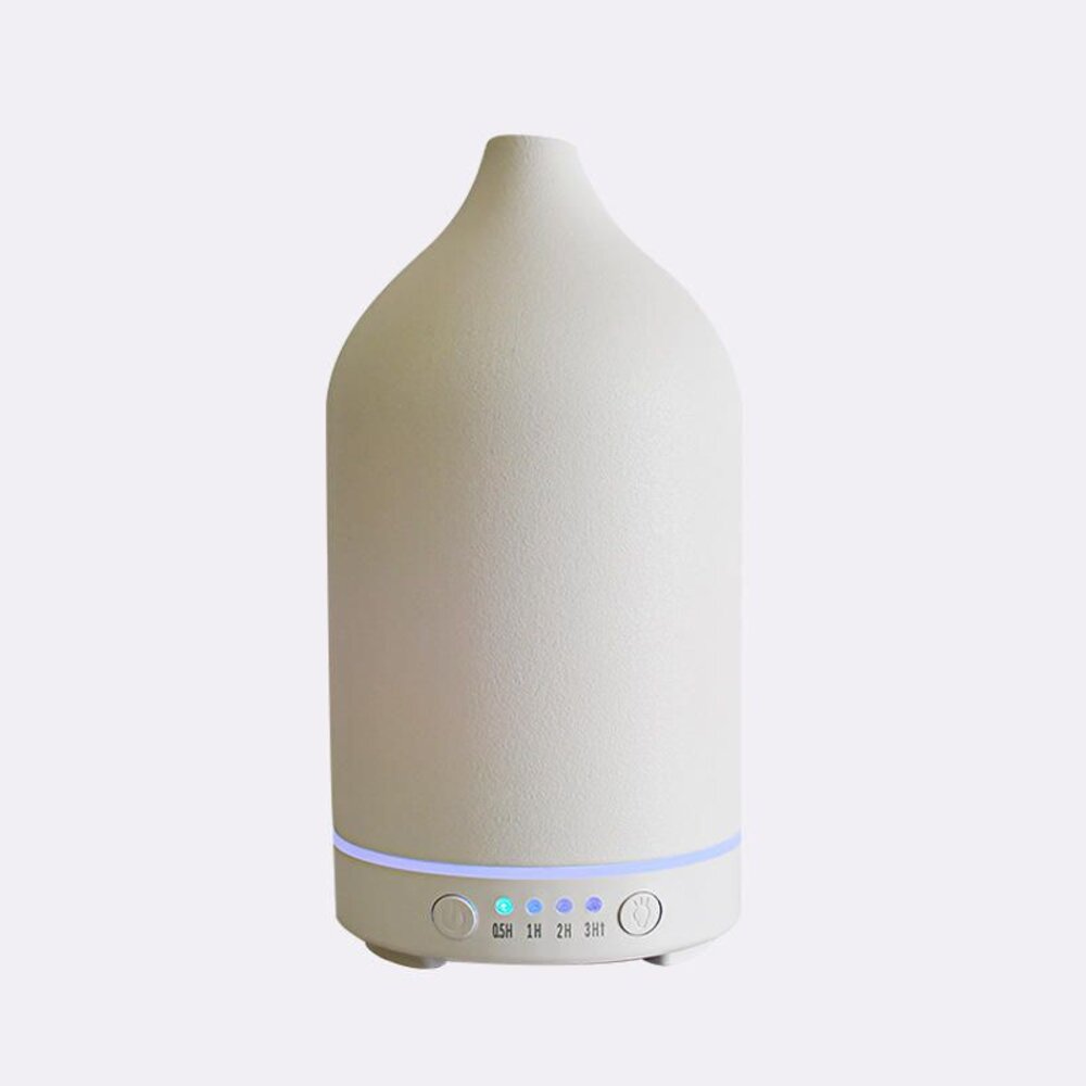 陶瓷香氛加濕器 香氛機 水氧機 直立式加水 超聲波香薰機 定時夜燈 送禮 送禮-圖片-11