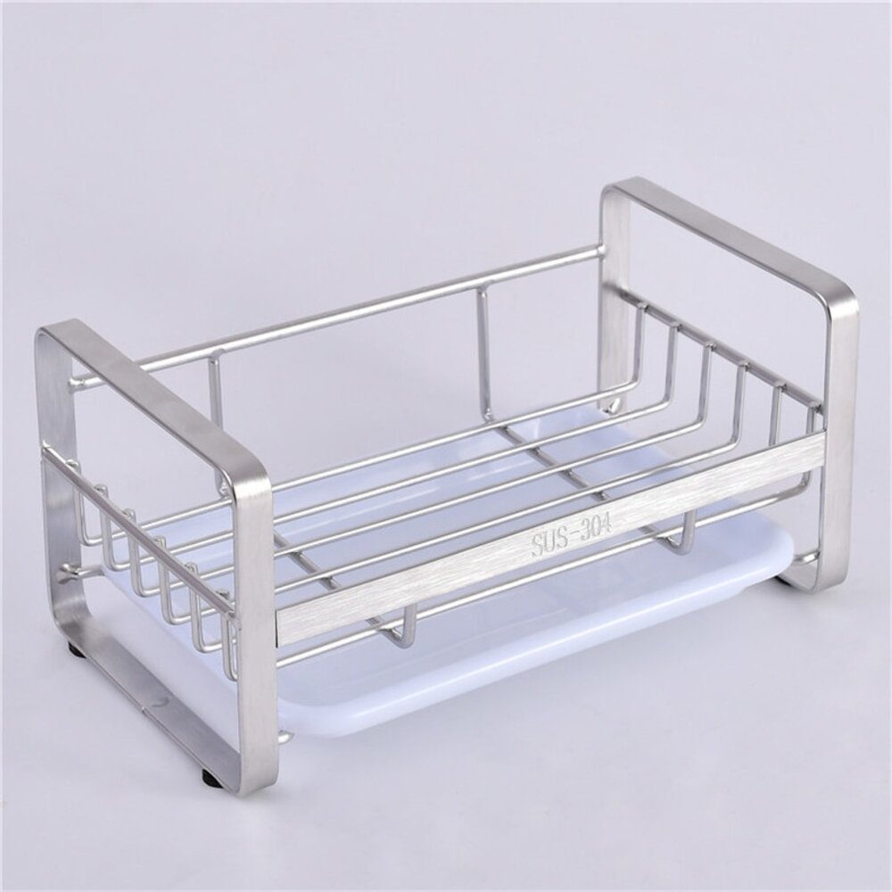 304不鏽鋼瀝水架 海綿菜瓜布瀝水架 抹布菜瓜布收納架 廚房瀝水架 送禮-圖片-4
