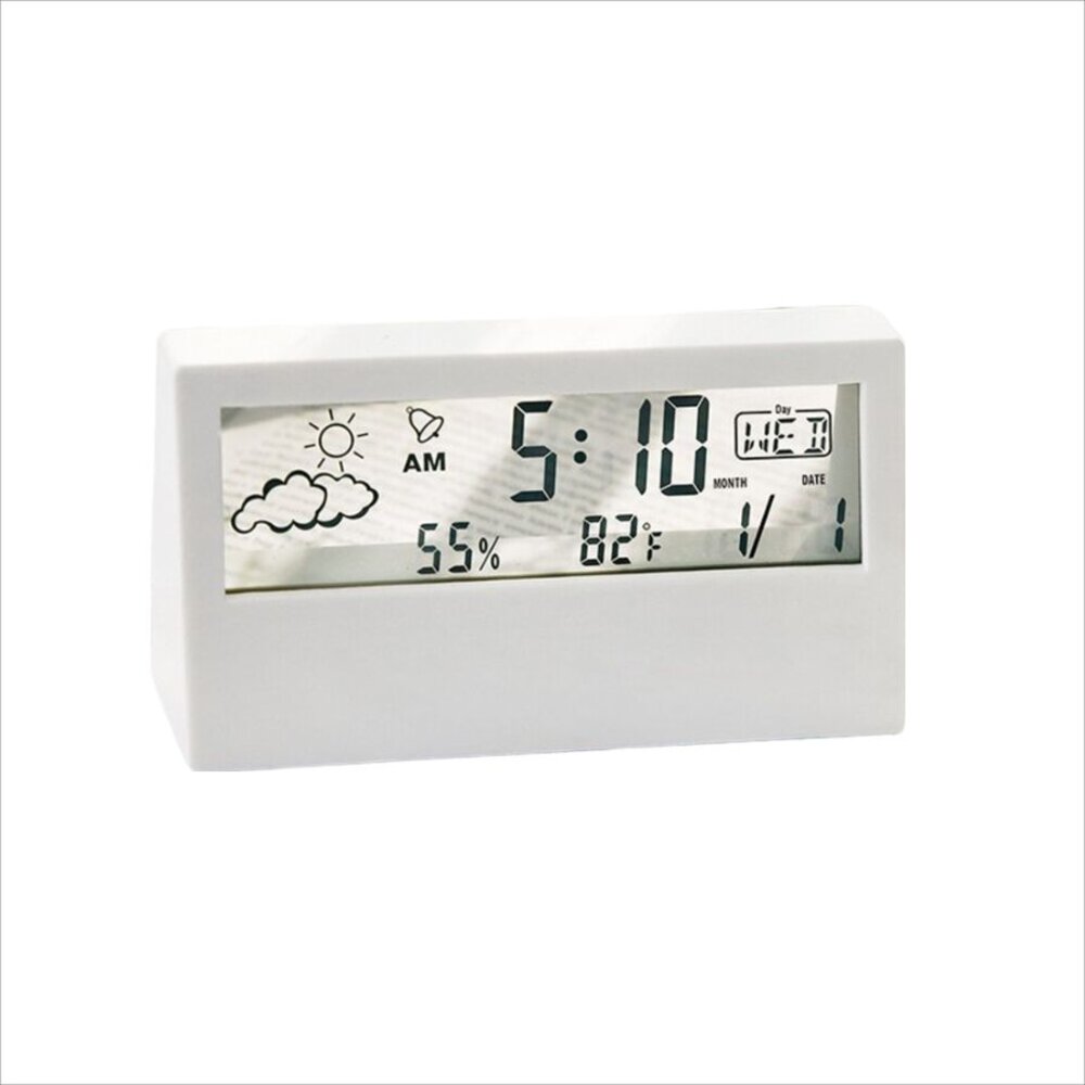 多功能電子鐘 多功能電子鐘 溫濕度計時鐘 時鐘 鬧鐘 溫度 濕度 日曆電子鐘 送禮-圖片-1