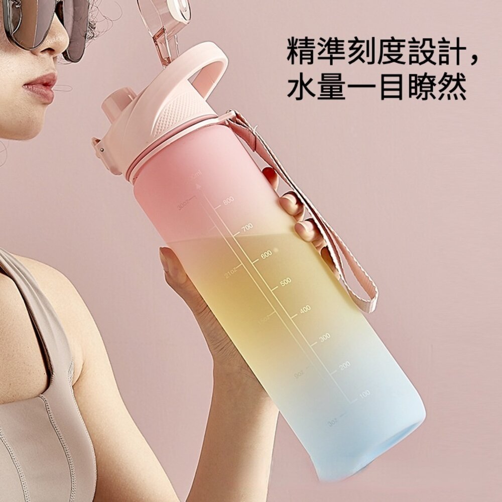 大容量運動水壺 隨身冷水壺 隨身瓶 1000ml 1000cc 運動隨身瓶 密封防漏 送禮-圖片-3