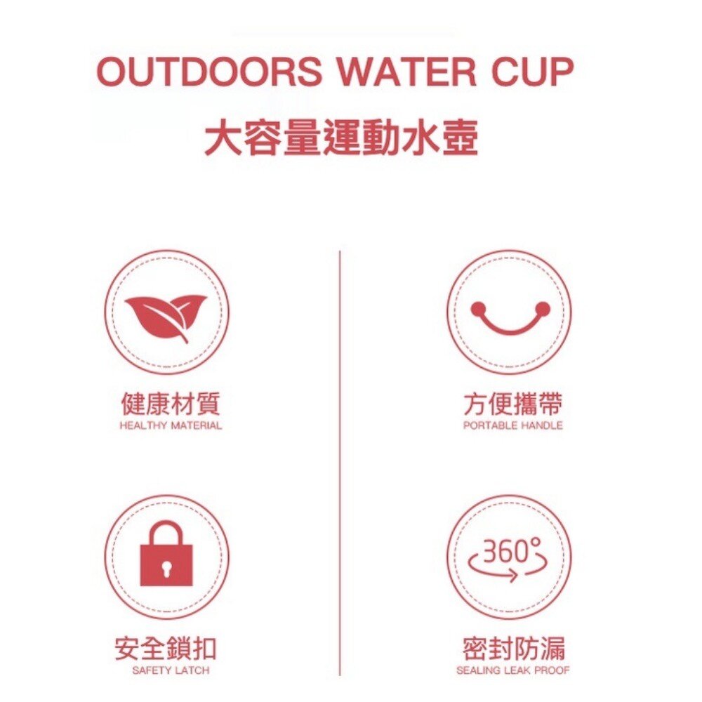 大容量運動水壺 隨身冷水壺 隨身瓶 1000ml 1000cc 運動隨身瓶 密封防漏 送禮-圖片-6