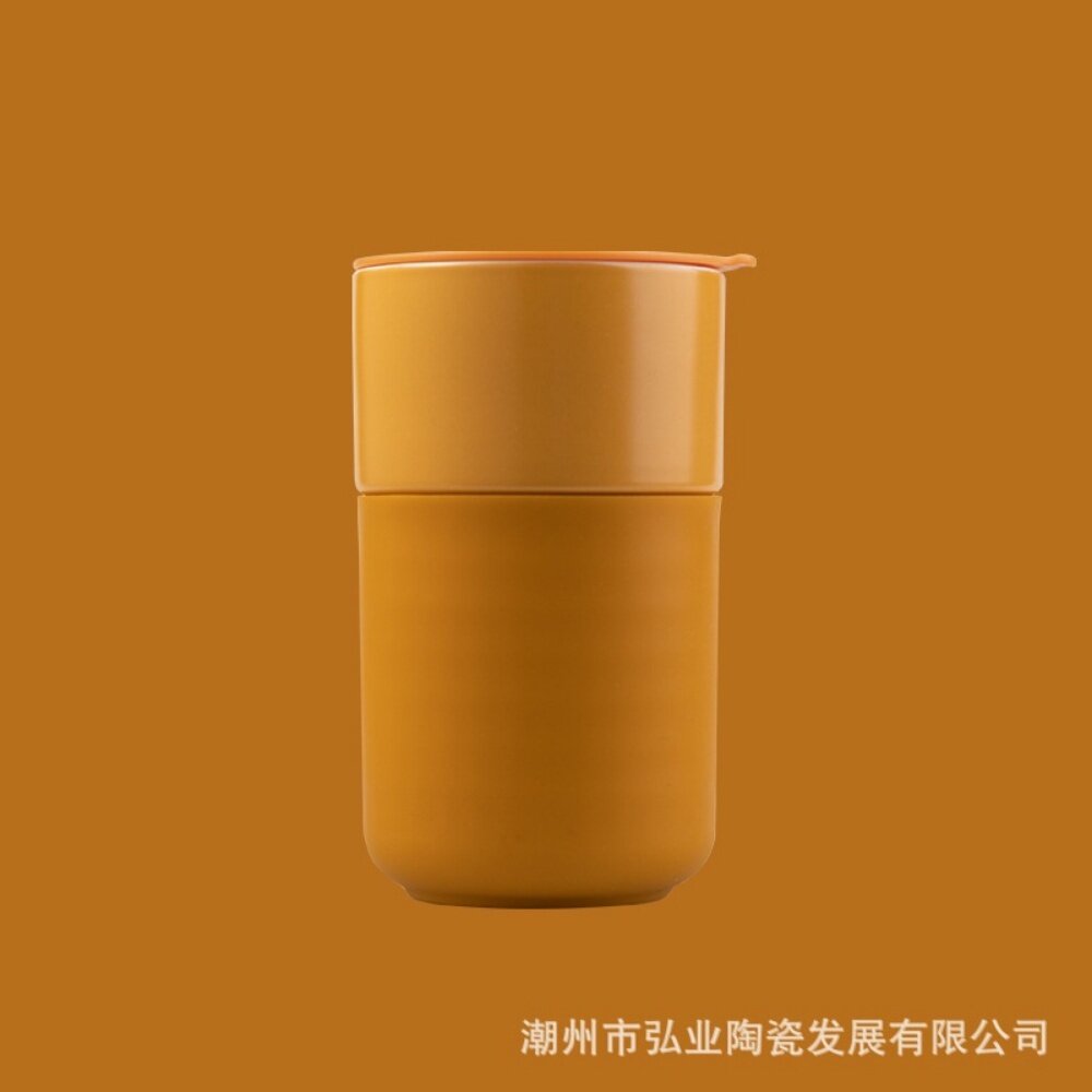 陶瓷隨行杯 陶瓷保溫杯 攜帶式咖啡杯 陶瓷杯 咖啡杯 飲料杯 北歐隨行杯 禮物 辦公室水杯 送禮-圖片-12