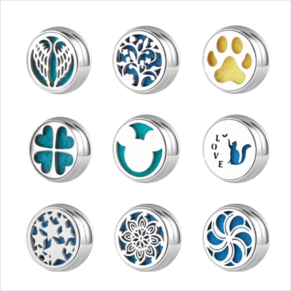 口罩香氛磁扣 12mm精油釦 香氛釦 精油扣 鏤空磁鐵扣 凈化呼吸 精油香氛 送禮-圖片-1