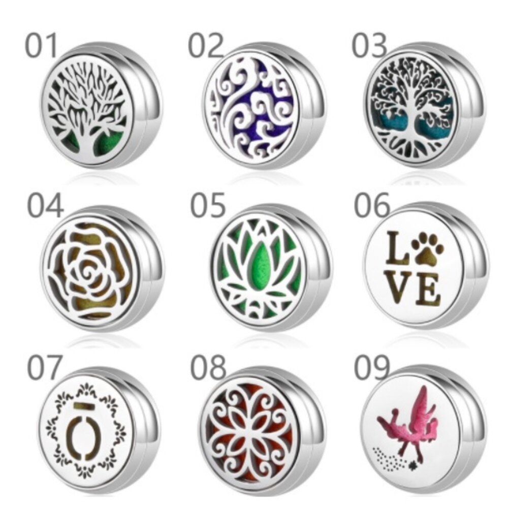 口罩香氛磁扣 12mm精油釦 香氛釦 精油扣 鏤空磁鐵扣 凈化呼吸 精油香氛 送禮-圖片-7