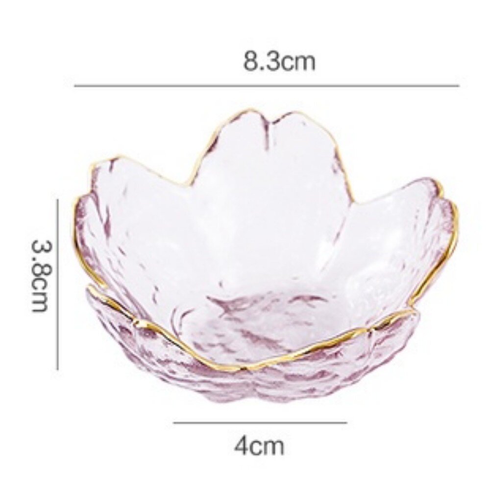 日式櫻花玻璃醬料碟 小碟子 火鍋沾醬碟 醬料碟 甜品碟 廚具 禮物 送禮-圖片-1