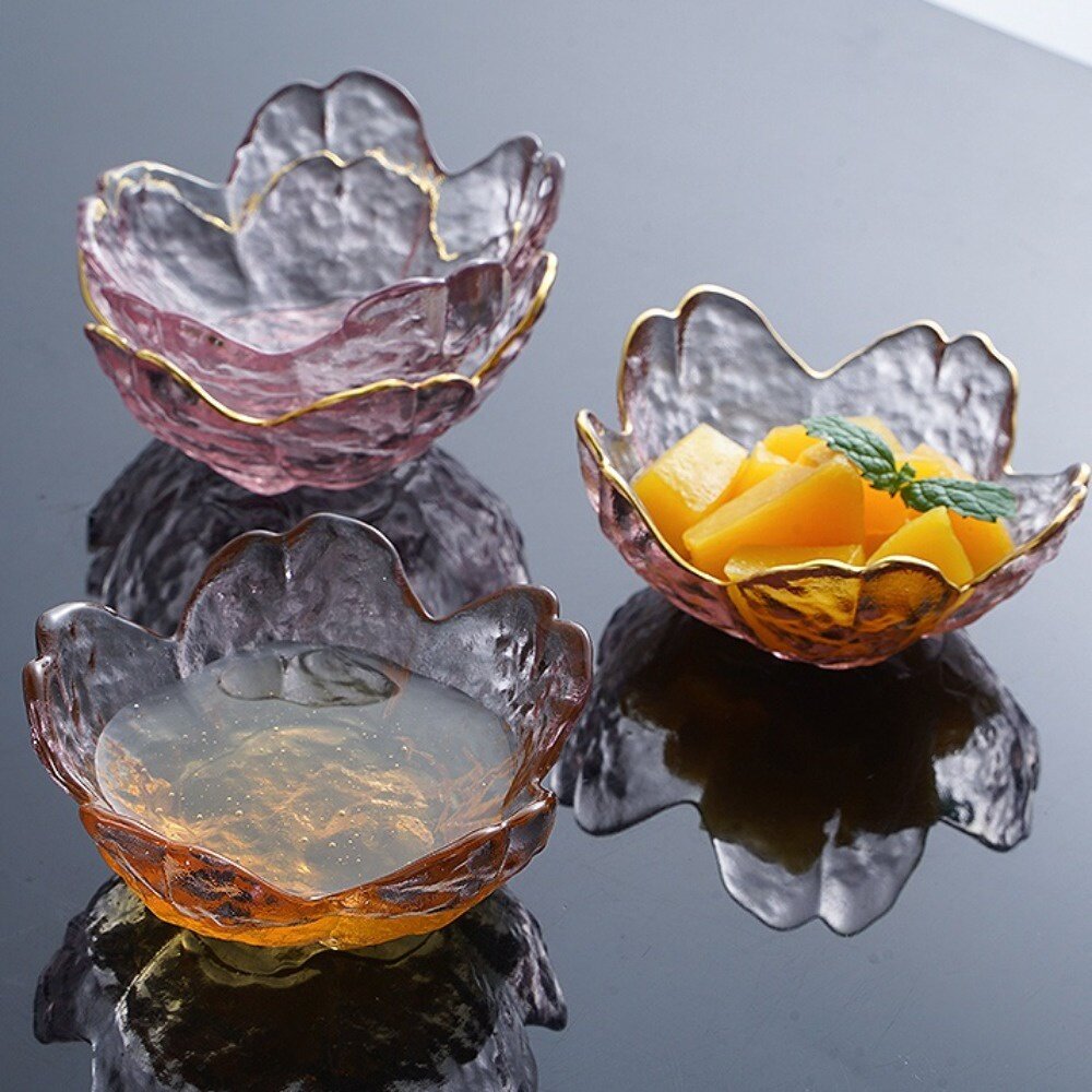 日式櫻花玻璃醬料碟 小碟子 火鍋沾醬碟 醬料碟 甜品碟 廚具 禮物 送禮-圖片-2