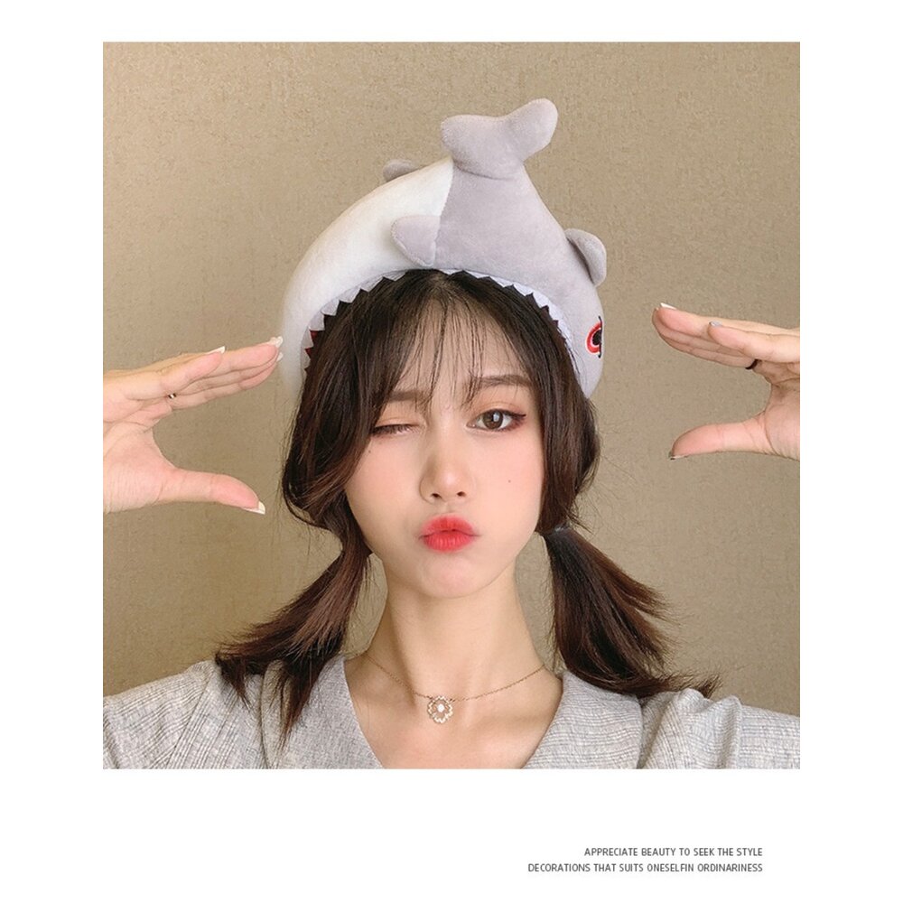 萬聖節裝扮髮箍  網紅髮箍 搞怪髮箍 恐龍髮箍 鯊魚髮箍 聖誕節裝扮 派對造型 送禮-圖片-10