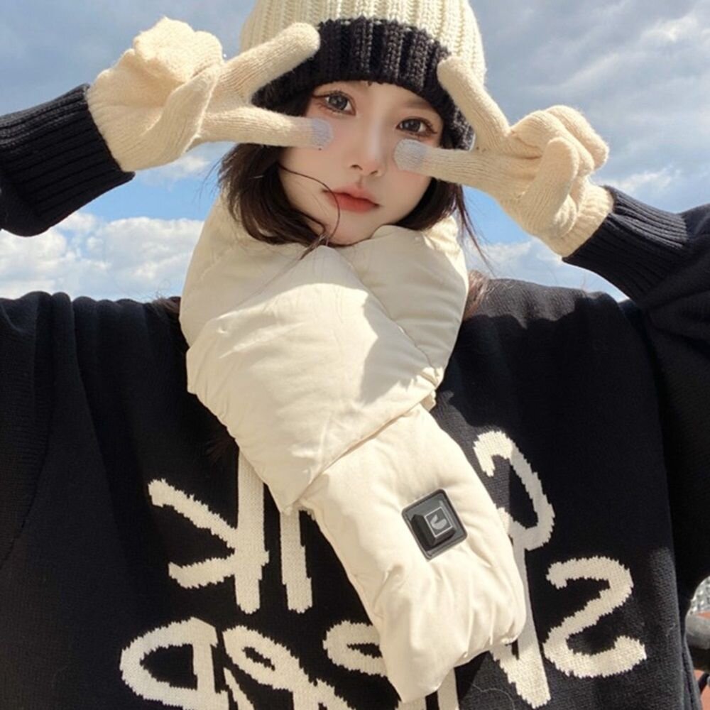 自動發熱圍巾 保暖熱敷圍巾 加熱圍巾 圍脖 發熱圍脖 發熱圍巾 圍巾 禮物 送禮-圖片-2