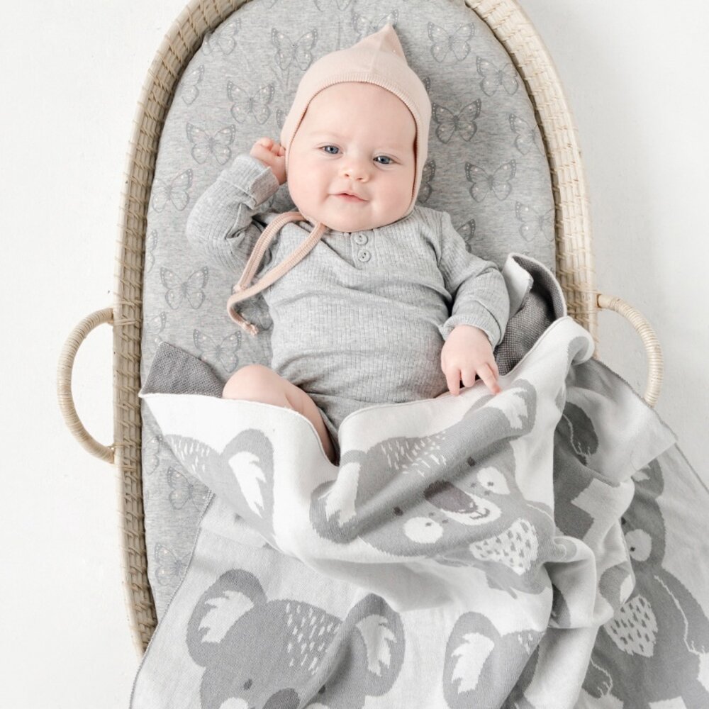 簡約蓋毯 純棉蓋毯 針織毯 午睡毯 嬰兒蓋毯 外出兒童蓋被 寶寶蓋被 送禮-圖片-2