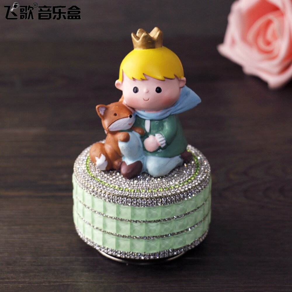 小王子旋轉音樂盒 音樂盒 禮物 小王子 The Little Prince 天空之城音樂 送禮-圖片-6
