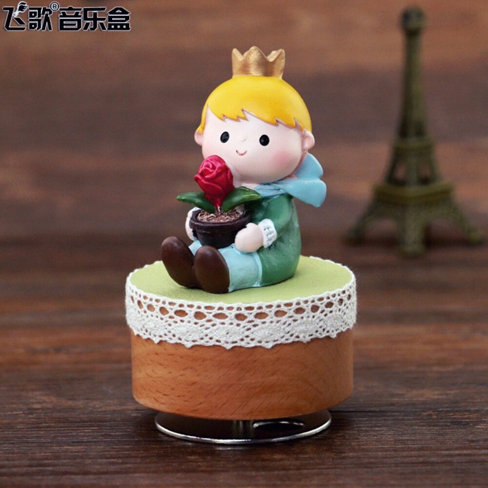 小王子旋轉音樂盒 音樂盒 禮物 小王子 The Little Prince 天空之城音樂 送禮-圖片-8