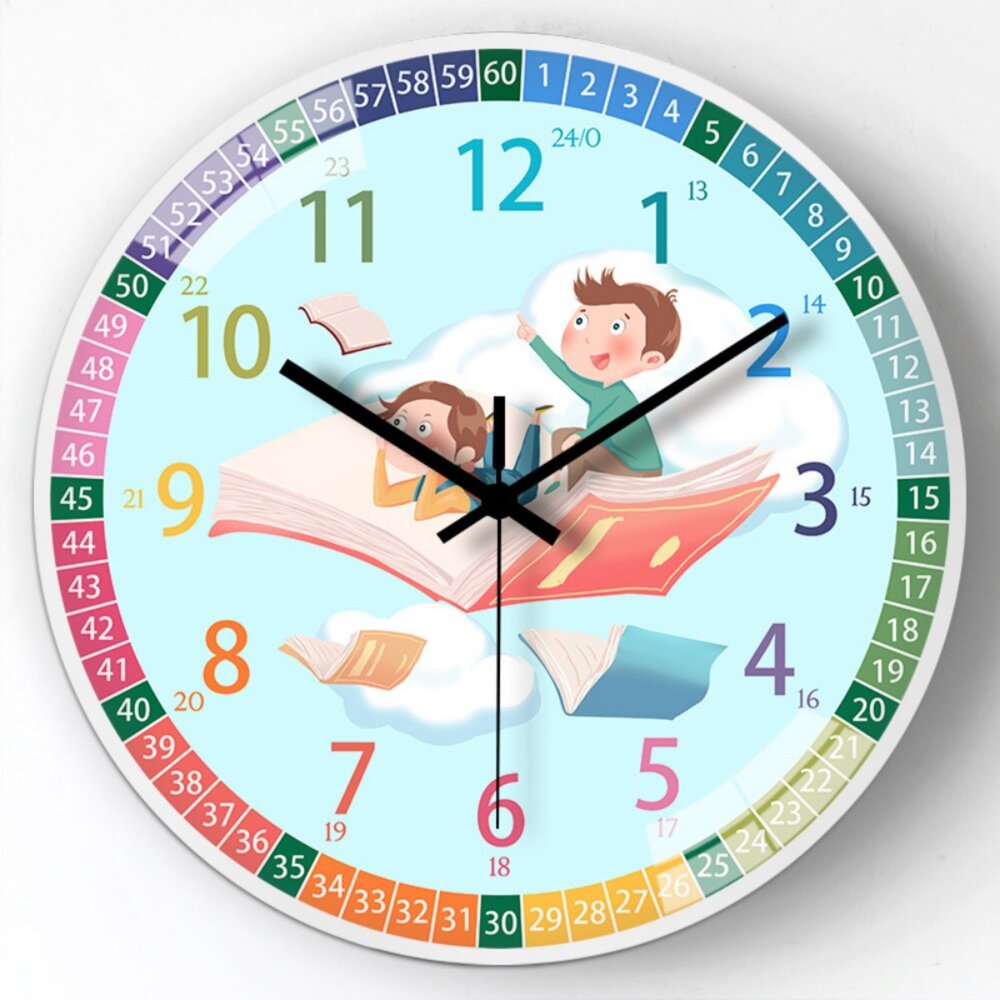 兒童玩具認知時鐘 早教學習鐘 彩色掛鐘 玩具時鐘 益智時鐘 益智玩具 兒童玩具 送禮-圖片-11