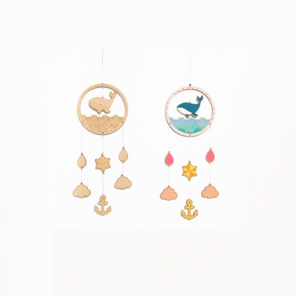 捕夢網DIY材料包 手工diy 捕夢網材料組 幼兒玩具 塗鴉風鈴掛飾 捕夢網 禮物 送禮-圖片-1