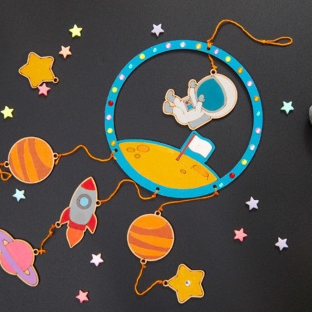 捕夢網DIY材料包 手工diy 捕夢網材料組 幼兒玩具 塗鴉風鈴掛飾 捕夢網 禮物 送禮-圖片-2