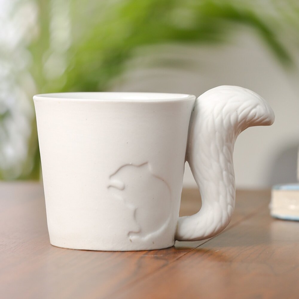 動物浮雕陶瓷馬克杯 咖啡杯 貓咪馬克杯 馬克杯 陶瓷杯 兔子馬克杯 松鼠馬克杯 送禮-圖片-3