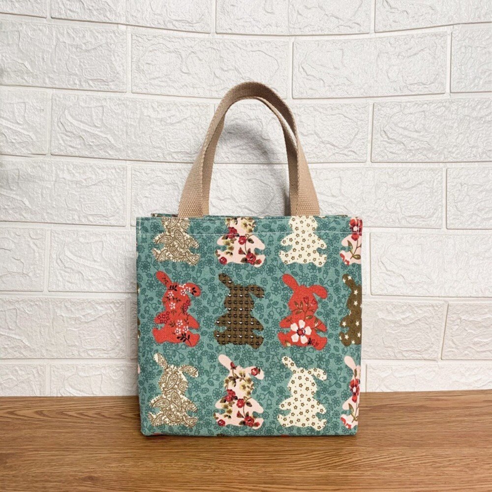 日式帆布保溫提袋 日式保溫手提袋 飯盒袋 午餐包 便當包 學生餐袋 餐袋 午餐袋 送禮-圖片-8