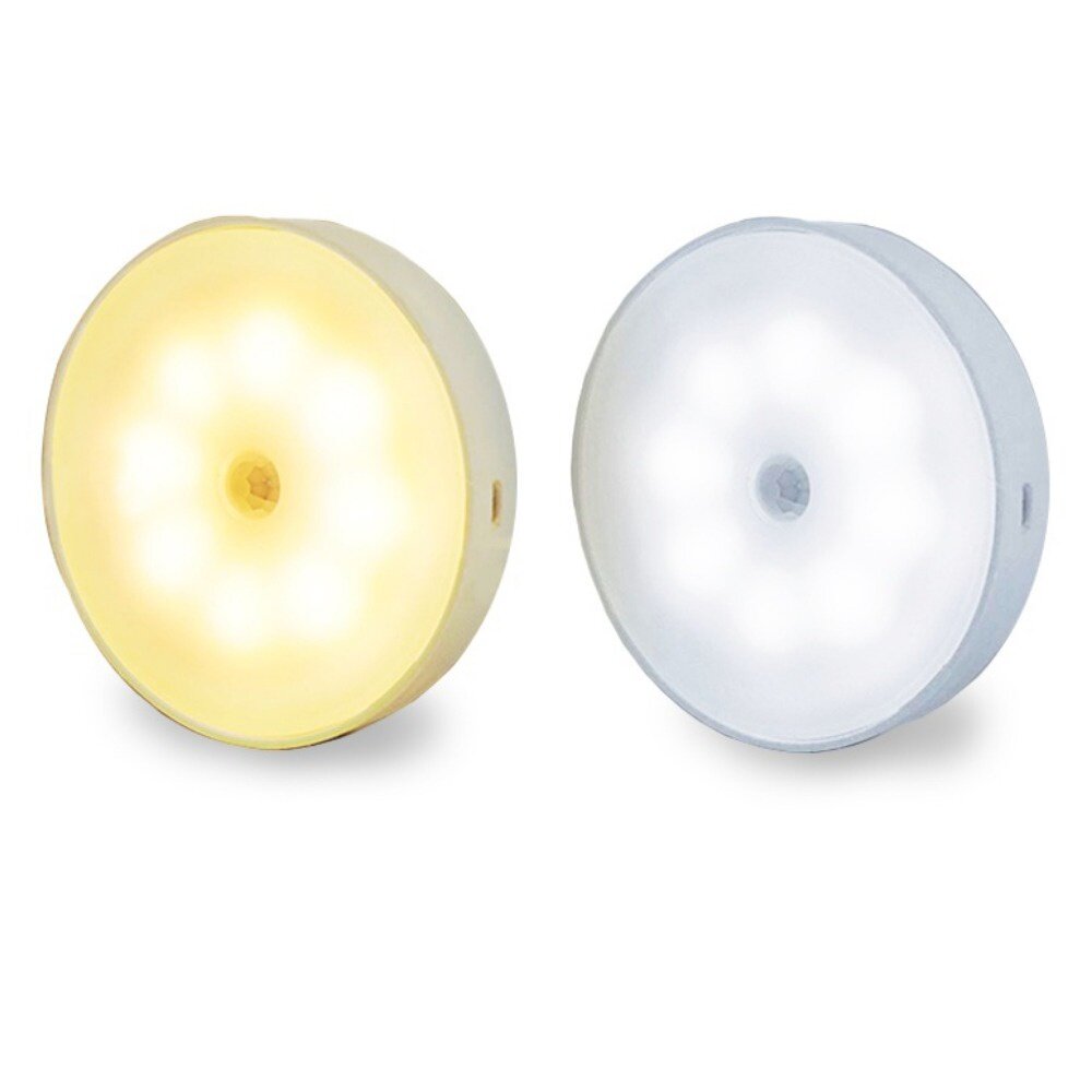 LED感應圓形小夜燈 嬰兒餵奶小夜燈 床頭燈 USB充電 磁吸夜燈 櫥櫃感應燈 送禮-圖片-8