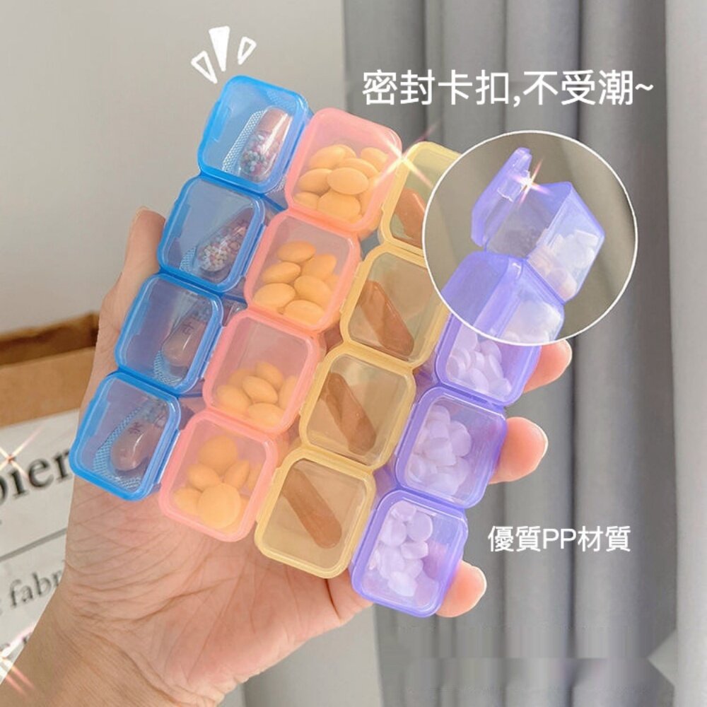 透明多功能收納盒 透明首飾盒 耳釘項鏈耳飾收納盒 耳環整理盒 飾品收納 藥品分類盒 送禮-圖片-4