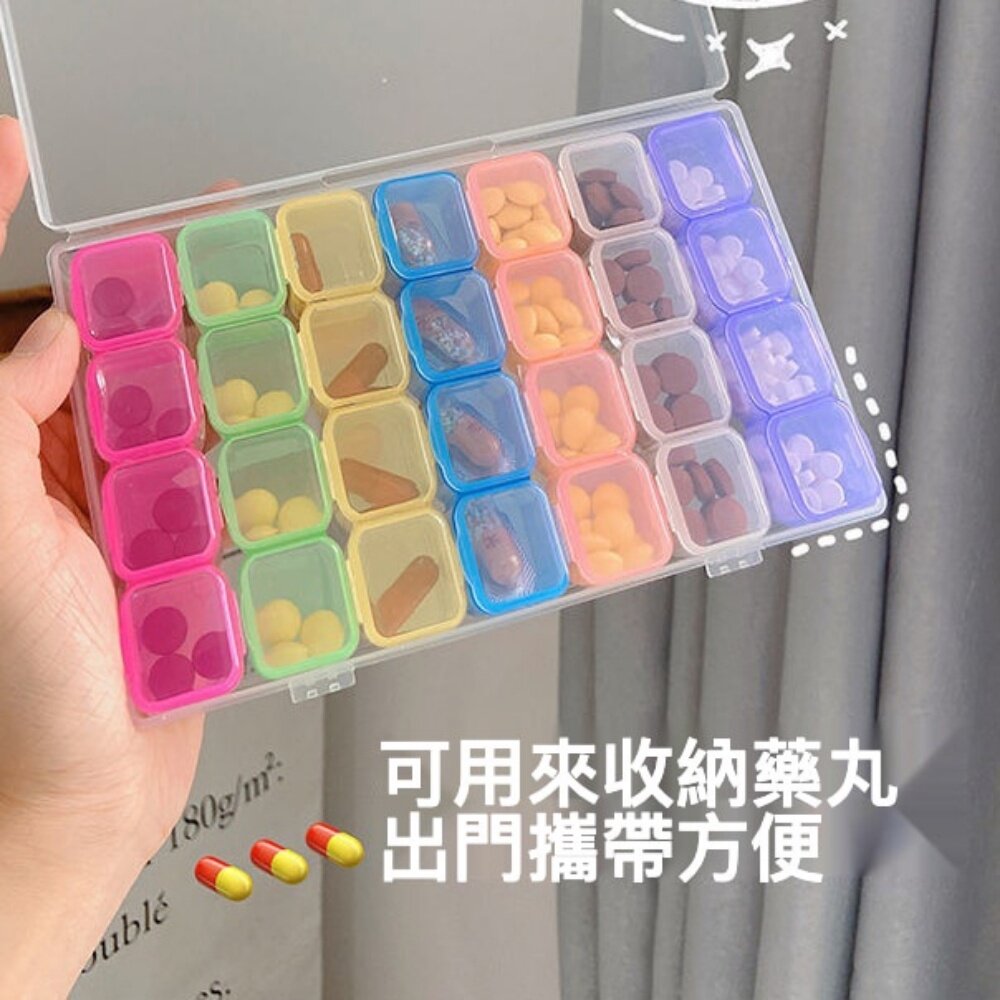 透明多功能收納盒 透明首飾盒 耳釘項鏈耳飾收納盒 耳環整理盒 飾品收納 藥品分類盒 送禮-圖片-5