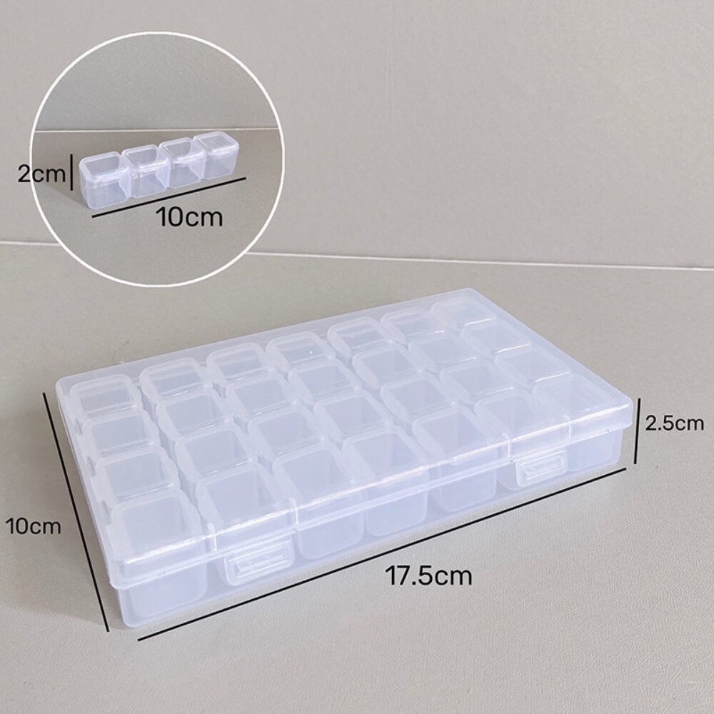 透明多功能收納盒 透明首飾盒 耳釘項鏈耳飾收納盒 耳環整理盒 飾品收納 藥品分類盒 送禮-圖片-6