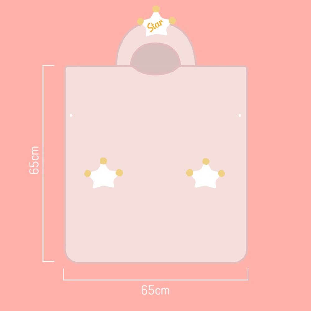 星星兒童斗篷浴巾 珊瑚絨浴巾 披風浴巾 卡通浴巾 寶寶毛巾 游泳浴巾 洗澡浴巾 送禮-圖片-4