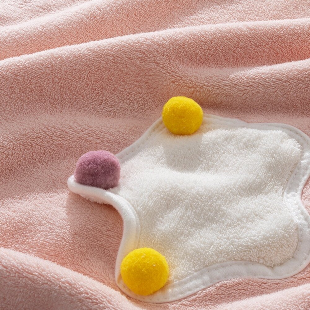 星星兒童斗篷浴巾 珊瑚絨浴巾 披風浴巾 卡通浴巾 寶寶毛巾 游泳浴巾 洗澡浴巾 送禮-圖片-10