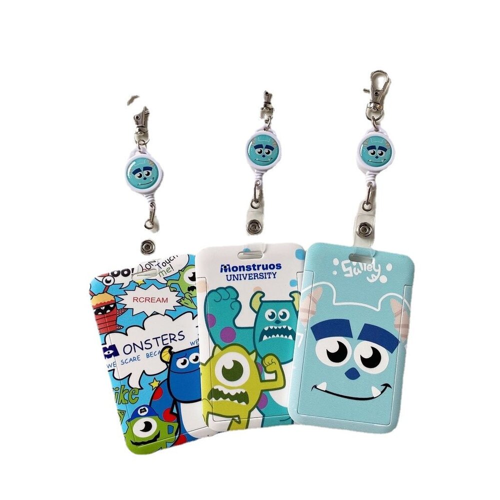 怪獸電力公司證件卡套 小飛象 伸縮易拉扣 學生證 門禁卡 悠遊卡 卡套 員工證 送禮-圖片-1