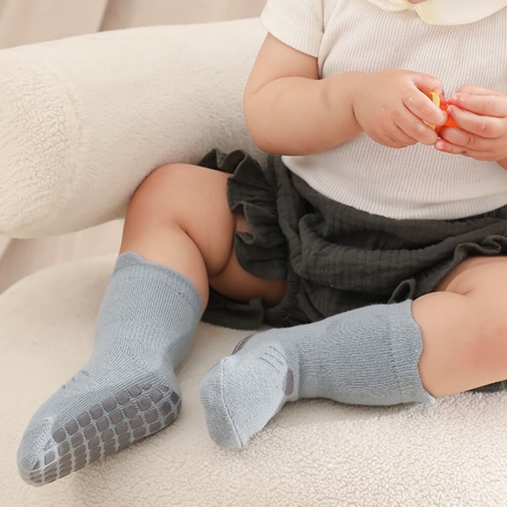 嬰幼兒防滑學步襪 嬰兒襪子 卡通中筒棉襪 棉襪 學步襪 禮物 0-5歲 80~100cm 送禮-圖片-4