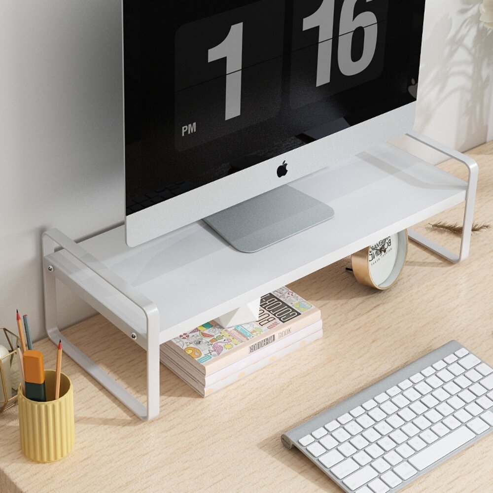 桌上型電腦增高架 辦公桌面收納架 桌面置物架 電腦墊高架 桌面收納 置物架 送禮-圖片-2