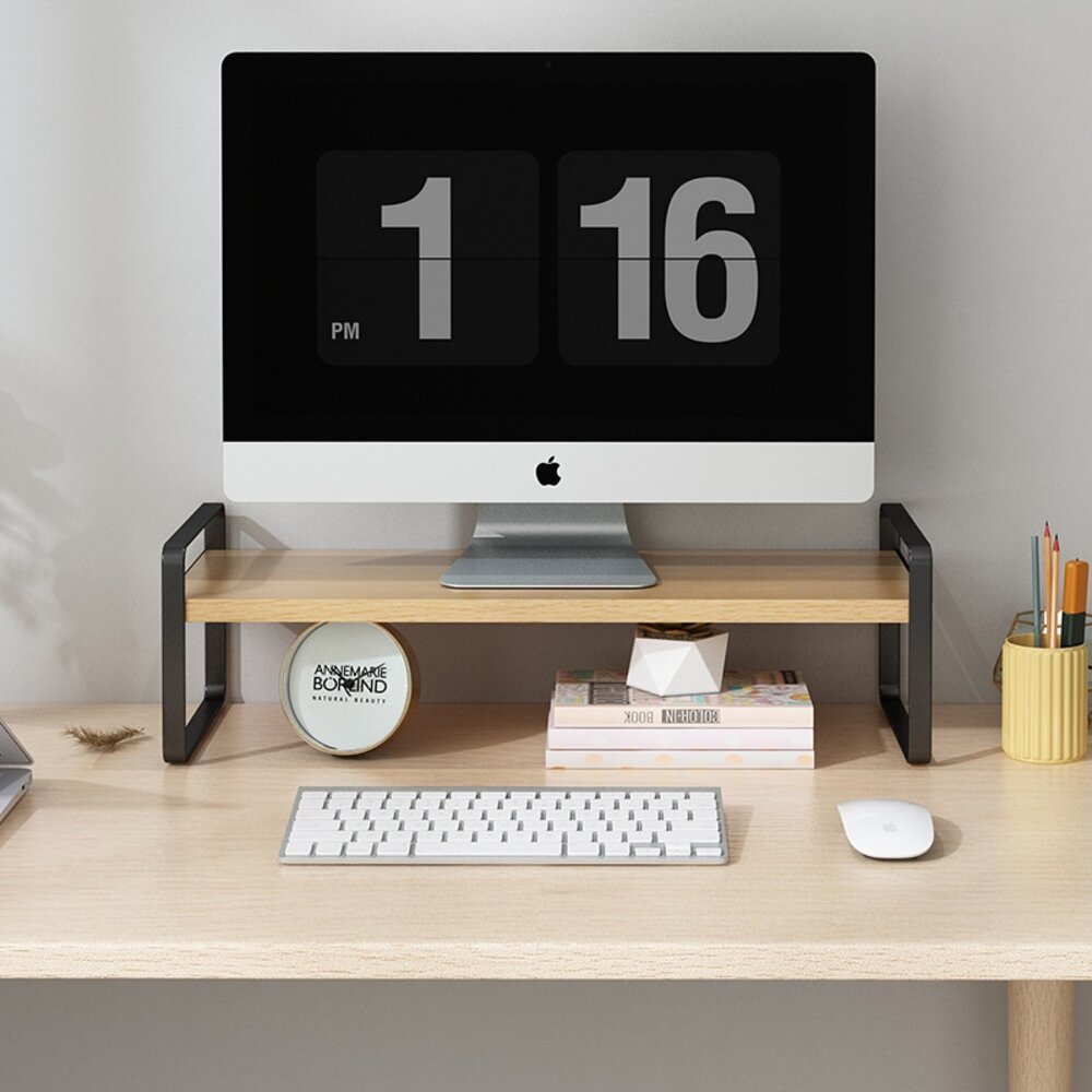 桌上型電腦增高架 辦公桌面收納架 桌面置物架 電腦墊高架 桌面收納 置物架 送禮-圖片-3