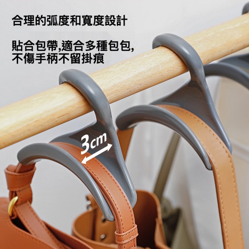 衣櫥多功能掛鉤 包包掛鈎 包包收納 領帶絲巾帽子架 衣櫃掛架 架用掛勾 送禮-圖片-3