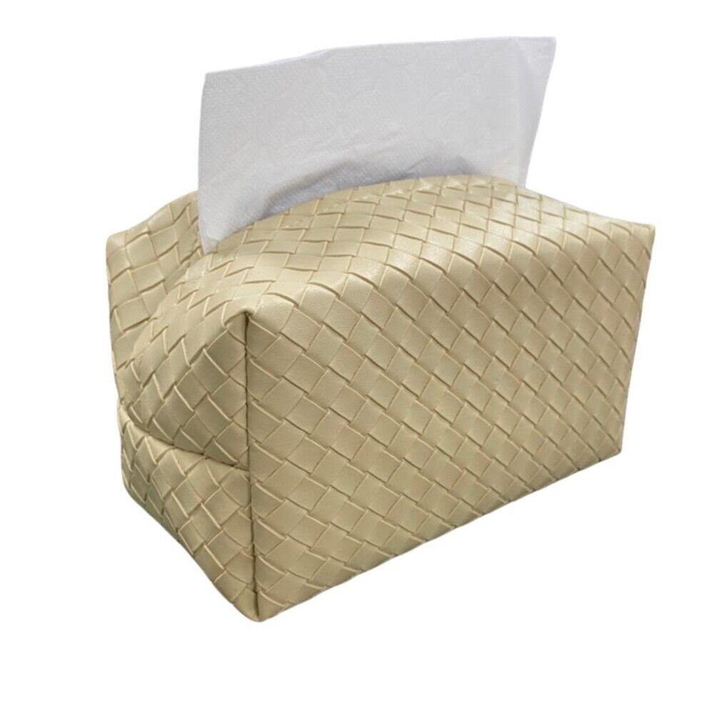 北歐風皮革編織面紙盒 文青 送禮-圖片-1