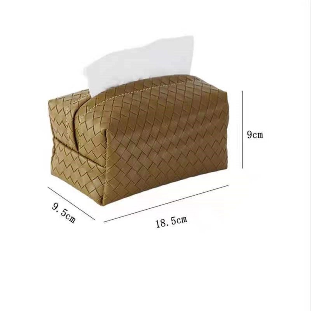 北歐風皮革編織面紙盒 文青 送禮-圖片-6