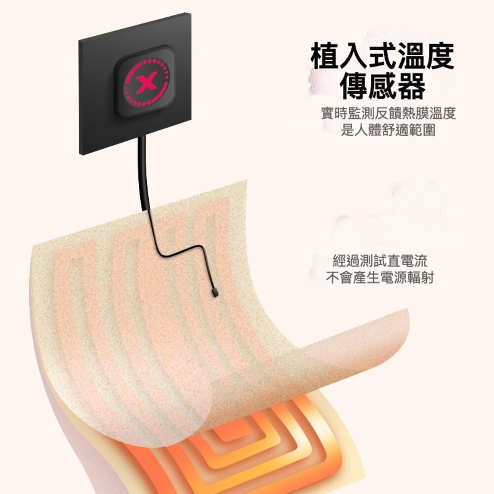 石墨烯發熱圍巾 USB充電 三段溫控 送禮-圖片-4