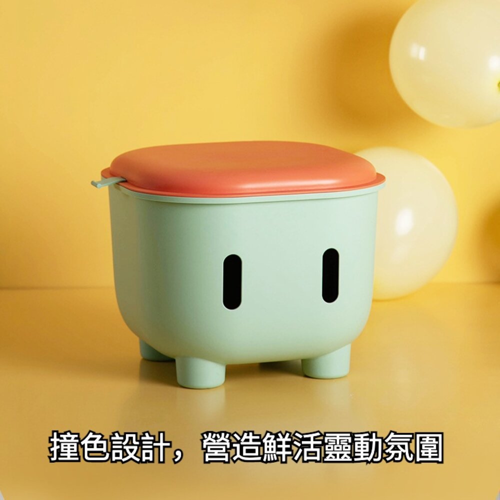 兒童儲物收納凳 收納凳 雙拼色多功能收納凳 寶寶玩具收納凳 送禮-圖片-2