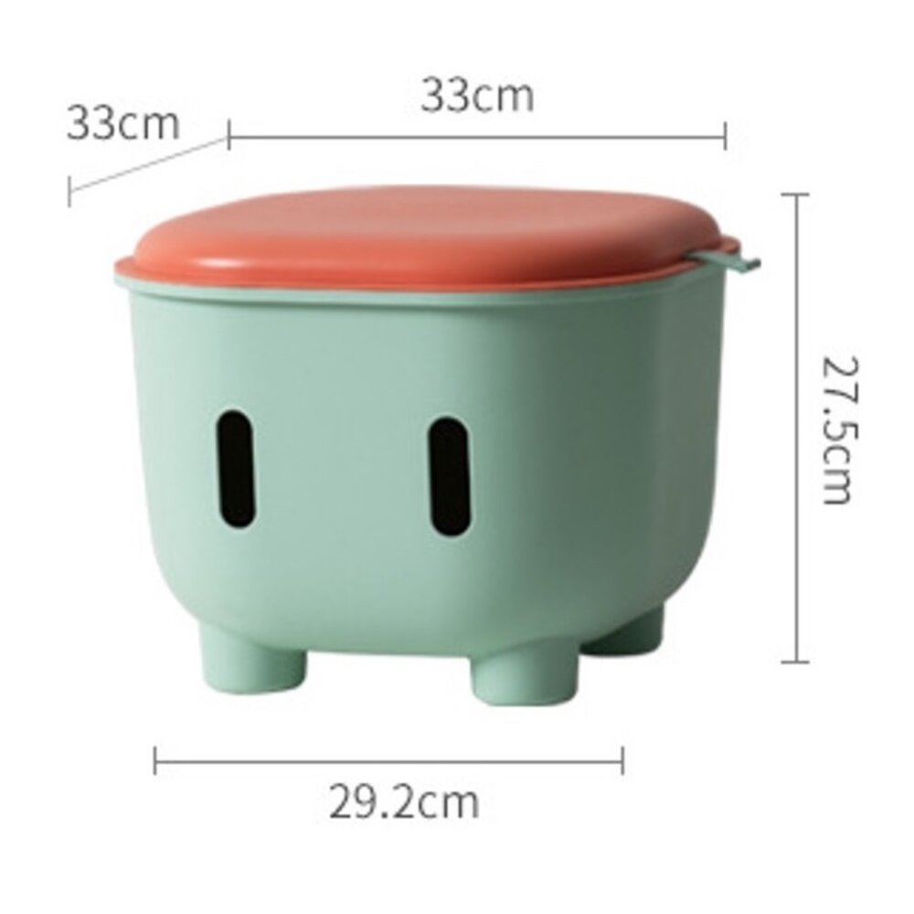 兒童儲物收納凳 收納凳 雙拼色多功能收納凳 寶寶玩具收納凳 送禮-圖片-6