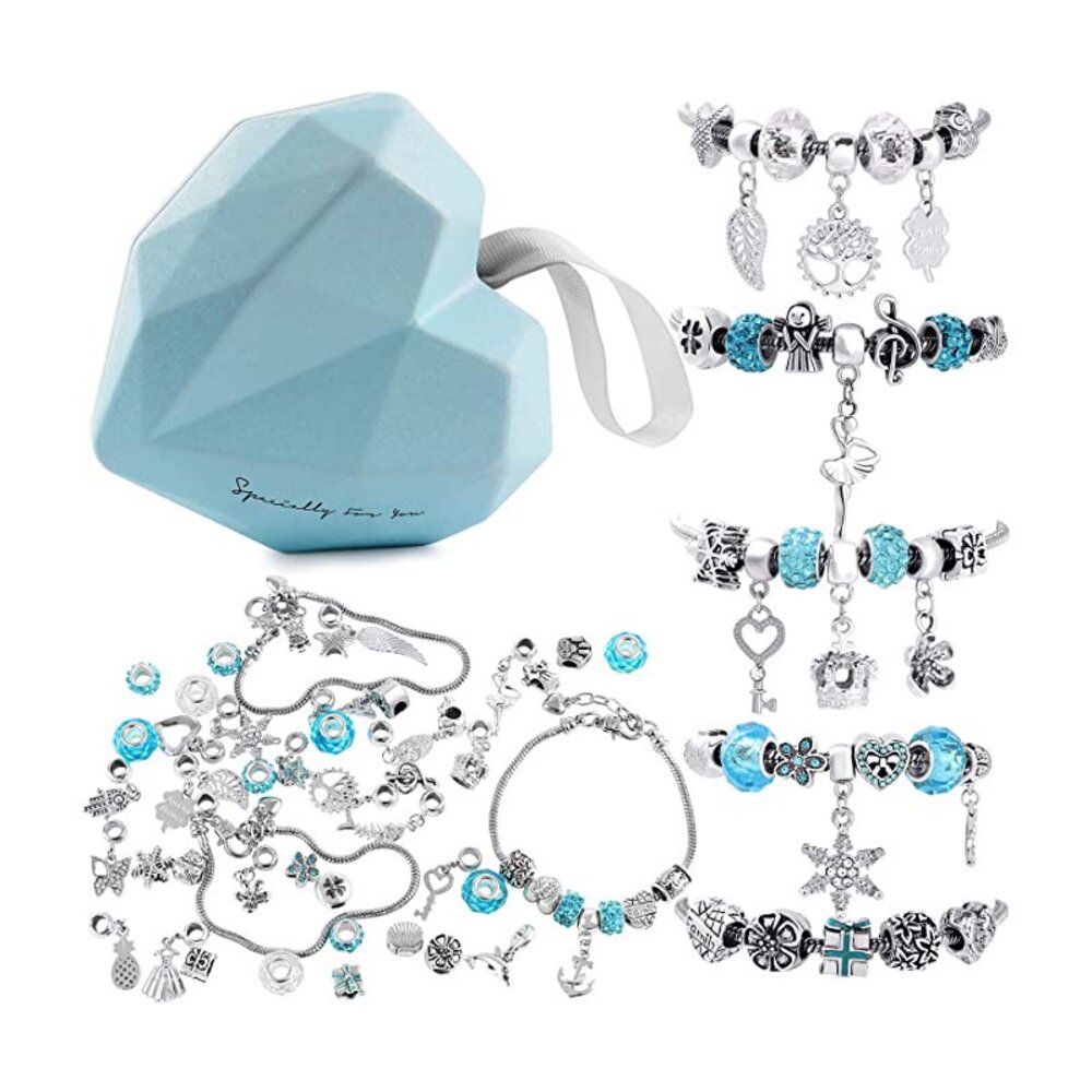 兒童DIY串珠手鍊組 手鏈製作工具包 兒童串珠飾品 女孩 女童 生日禮物 送禮-圖片-1