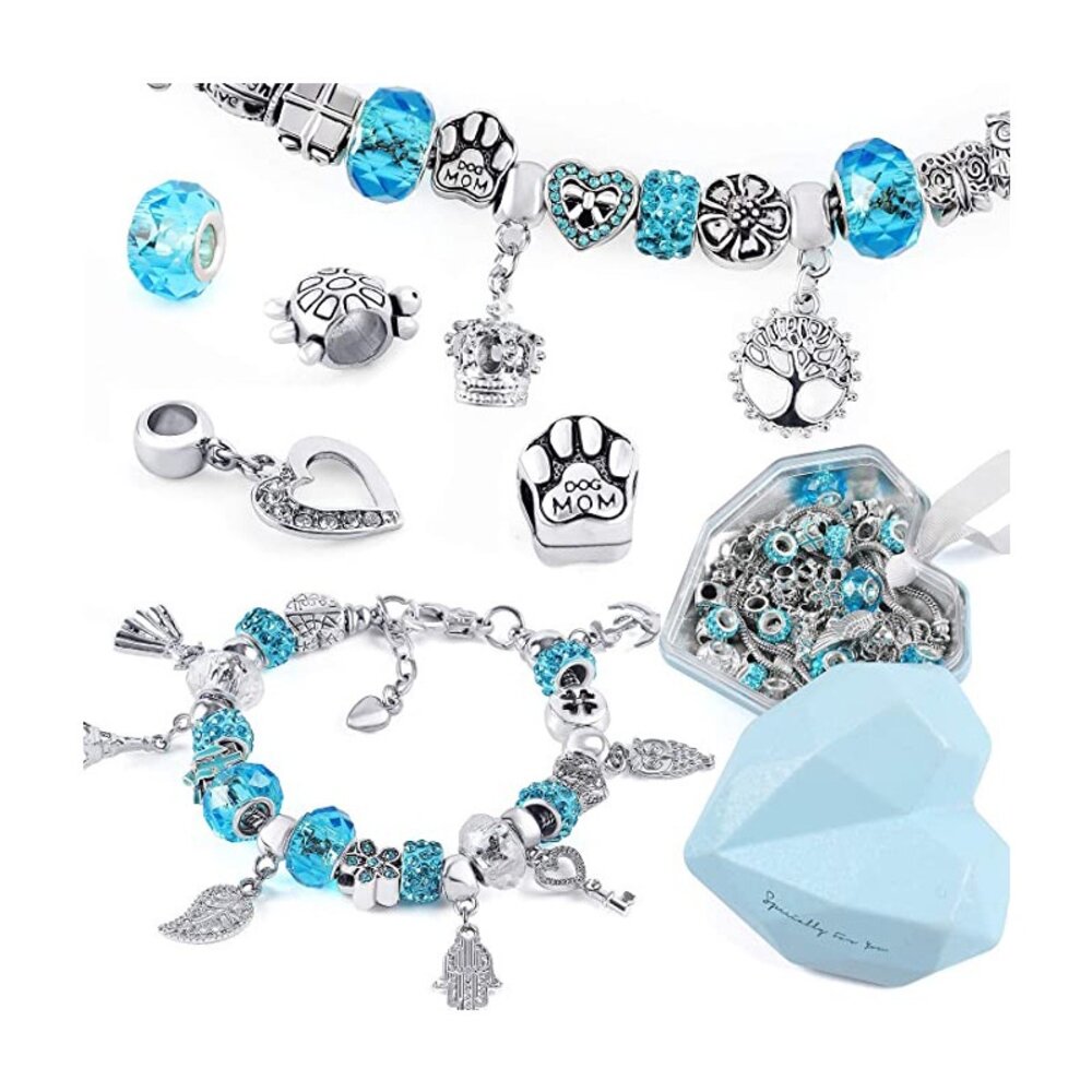 兒童DIY串珠手鍊組 手鏈製作工具包 兒童串珠飾品 女孩 女童 生日禮物 送禮-圖片-8