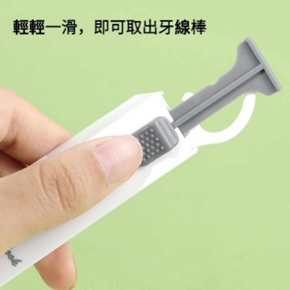 牙線棒 攜帶式自動牙線盒 牙線棒收納盒 牙齒清潔 潔牙 送禮-圖片-2