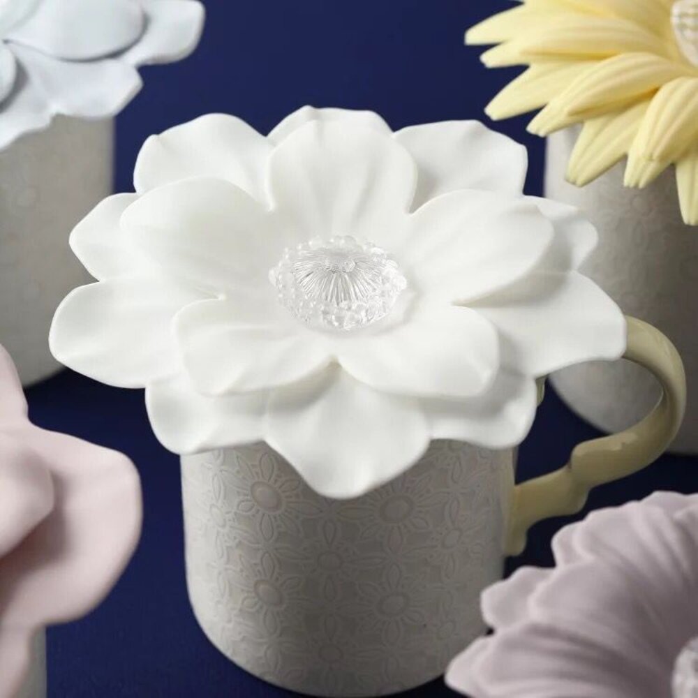 日式花瓣造型杯蓋 花朵造型杯蓋 日本秋冬新款 雛菊 櫻花 山茶花 蓮花 送禮-圖片-6