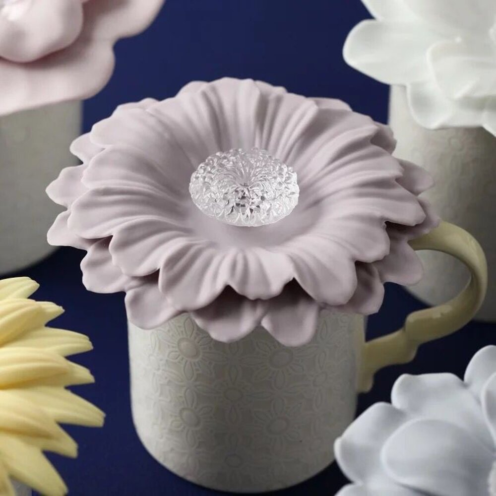 日式花瓣造型杯蓋 花朵造型杯蓋 日本秋冬新款 雛菊 櫻花 山茶花 蓮花 送禮-圖片-8