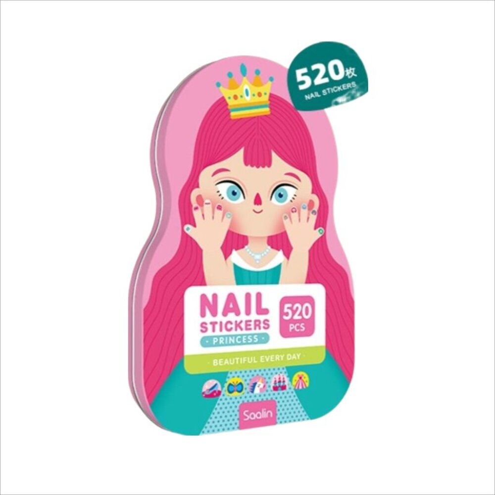 兒童趣味指甲貼片 幼兒女童 寶寶美甲貼 可愛公主 防水貼紙 美妝玩具 莎林 送禮-圖片-1
